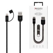 کابل USB به لایتنینگ یسیدو YESIDO CAT1 طول 20 سانتیمتر ۲٫۴ آمپر