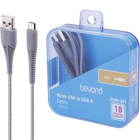کابل تبدیل USB به MicroUSB بیاند مدل BUM-301 طول 1 متر