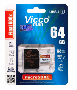 کارت حافظه 64 گیگ ویکومن Final 600x Class 10 U3
